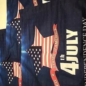 3 Star zipper pillow holiday cases in red & blue 17.5 x 17.5 inches 4th of July